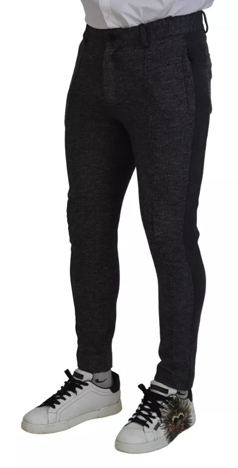 Dolce & Gabbana Black Skinny Pants for Men side view