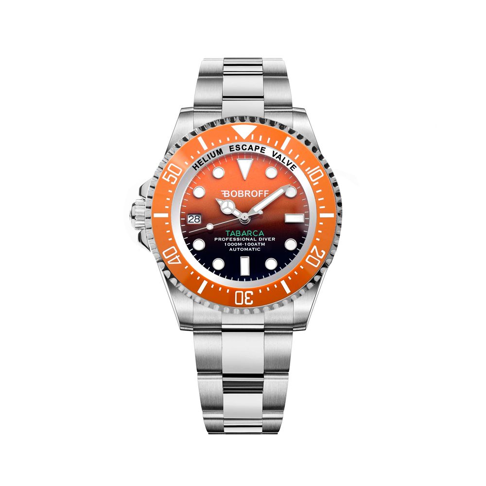 Bobroff Silver Stainless Steel Sport Watch