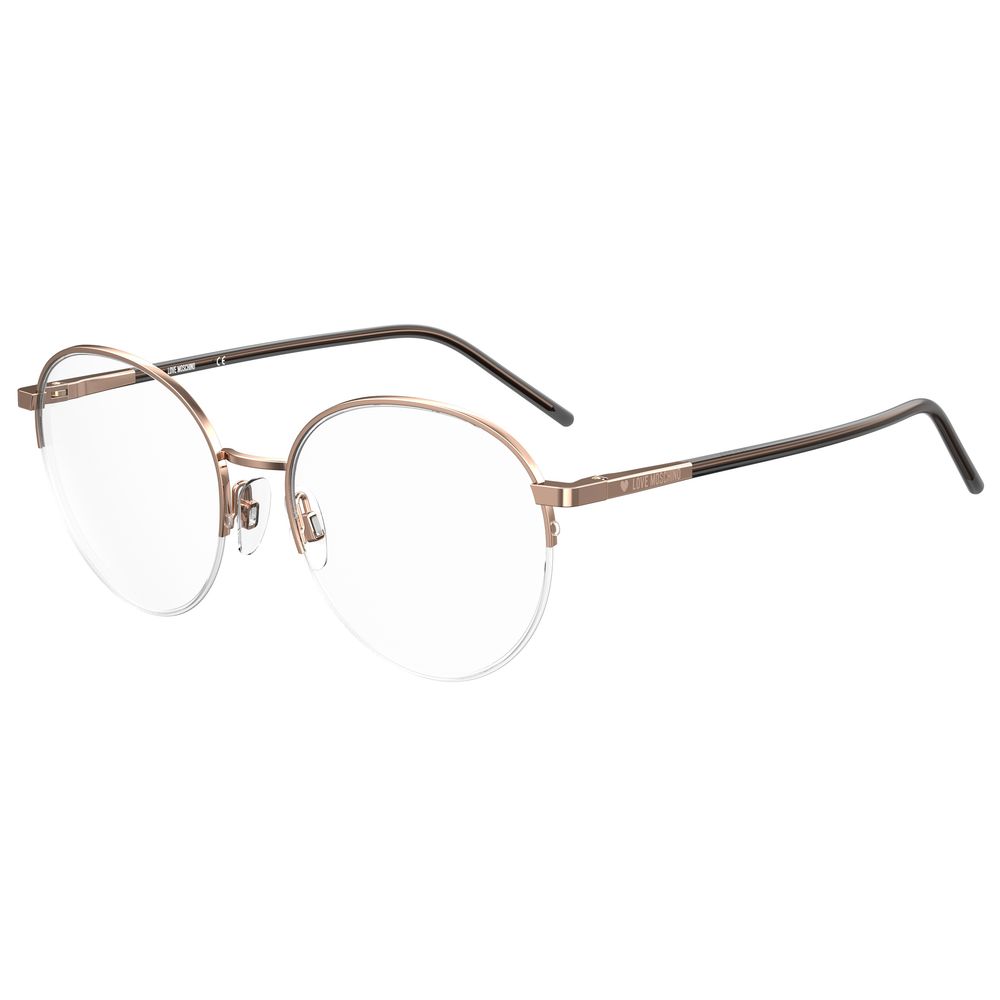Love Moschino Gold Glasses Frames for Women
