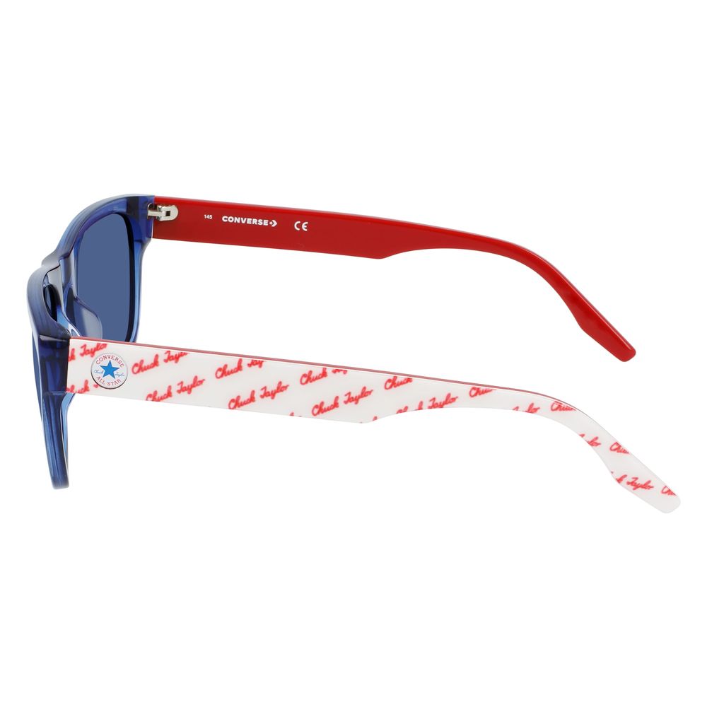 Converse – Sonnenbrille aus Kalbshaar in Blau