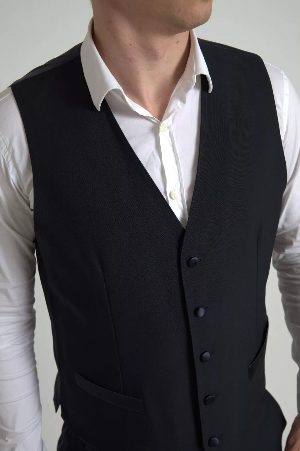 Dolce & Gabbana Black Three Piece Suits for Men detail view