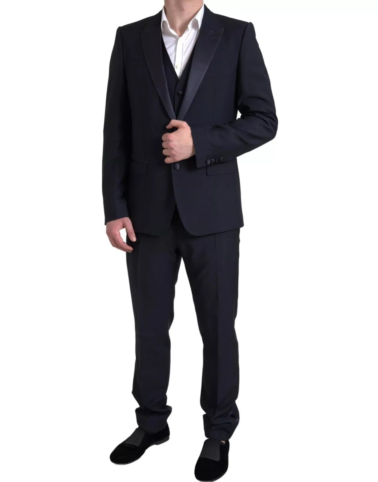 Dolce & Gabbana Black Three Piece Suits for Men