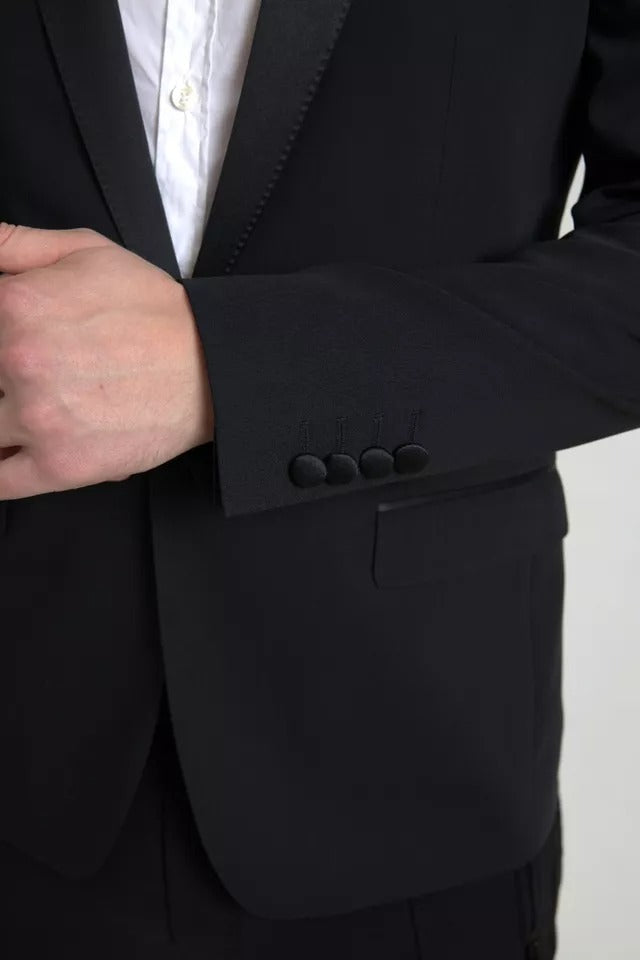 Dolce & Gabbana Blazer MARTINI en laine noire, à boutonnage simpleclothing