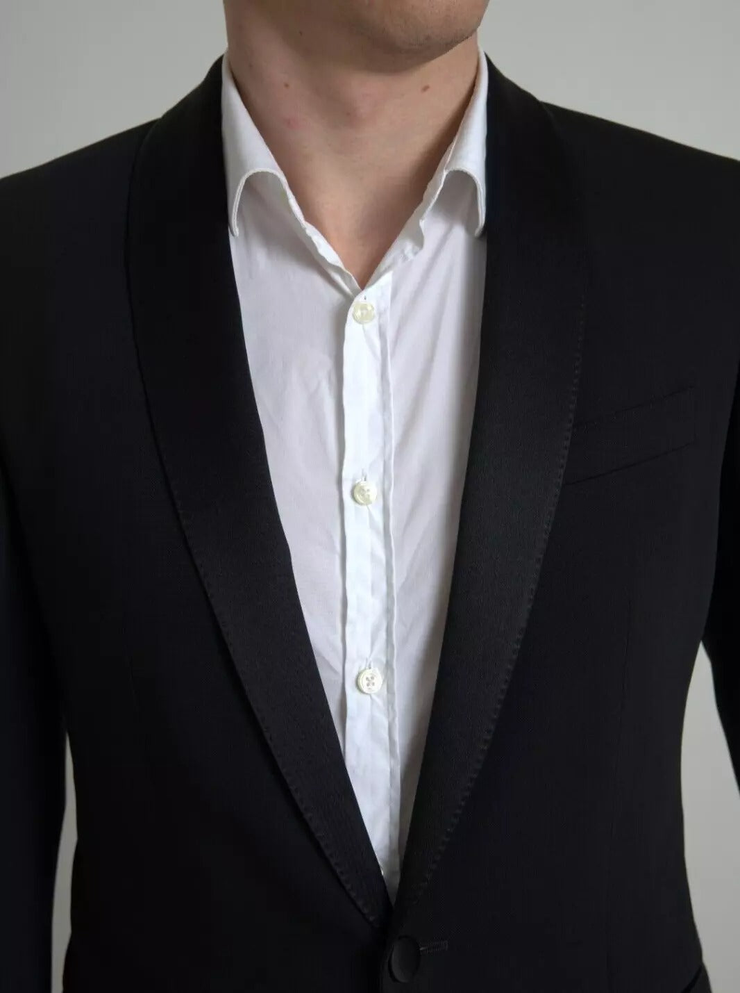Dolce & Gabbana Blazer MARTINI en laine noire, à boutonnage simpleclothing