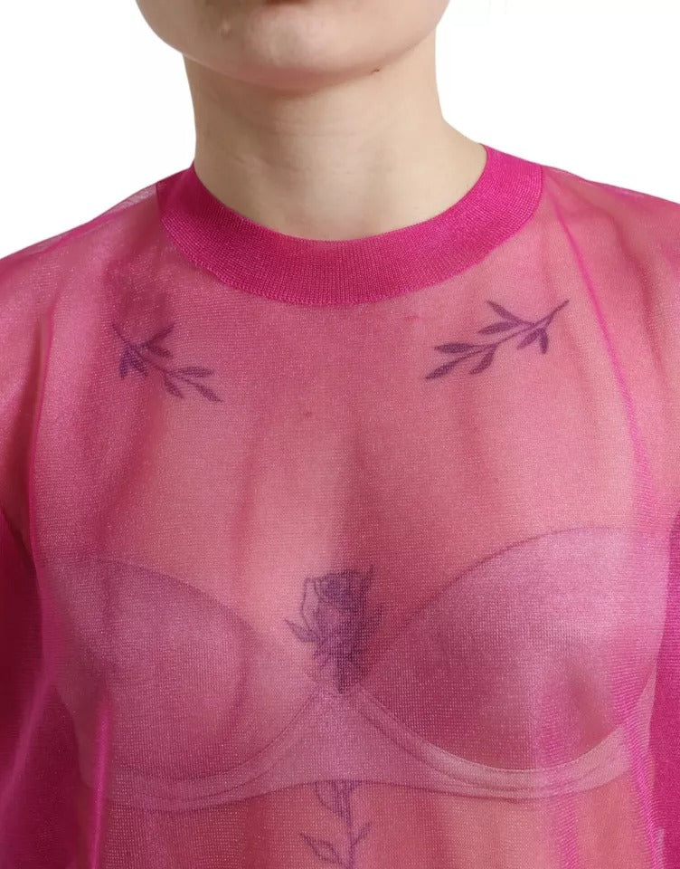 Dolce & Gabbana Pink T-Shirt for Women side view