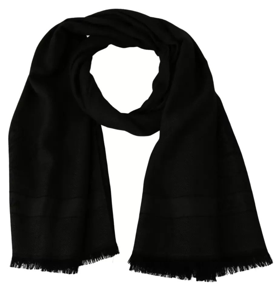 Écharpe-châle portefeuille en cachemire vert et marron Dolce & Gabbana