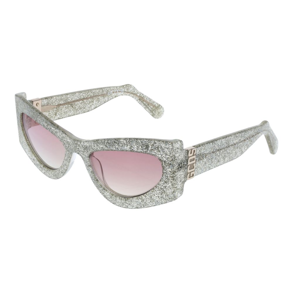 Lunettes de soleil GCDS en acétate argenté