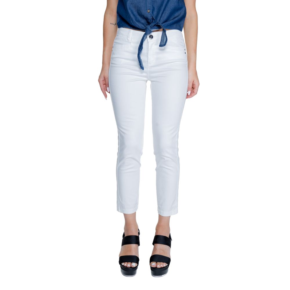 Street One White Casual Pants for Women