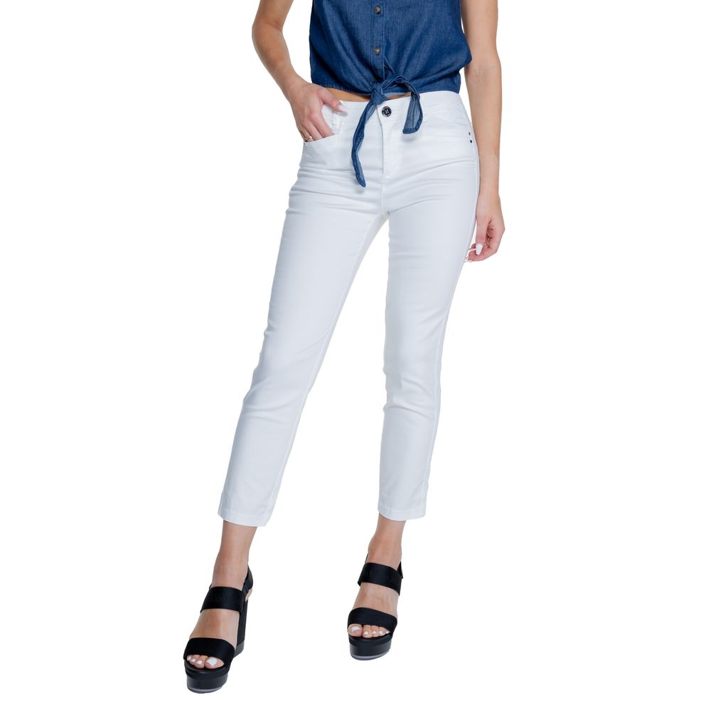 Street One White Casual Pants for Women side view