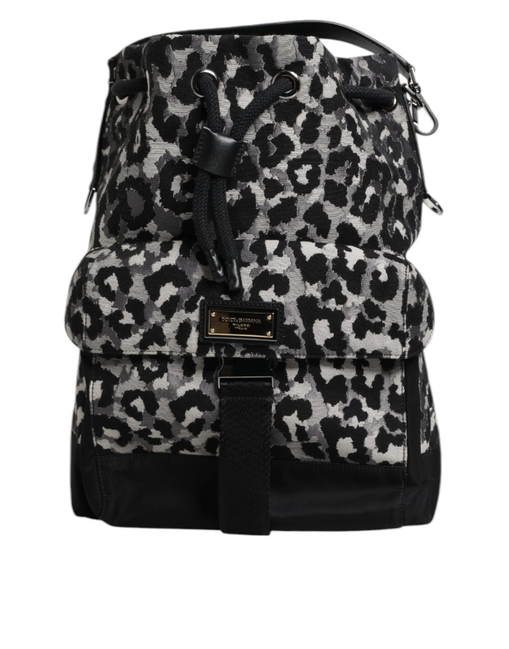 Mehrfarbige Hobo-Umhängetasche aus Jacquard mit Leopardenmuster von Dolce &amp; Gabbana
