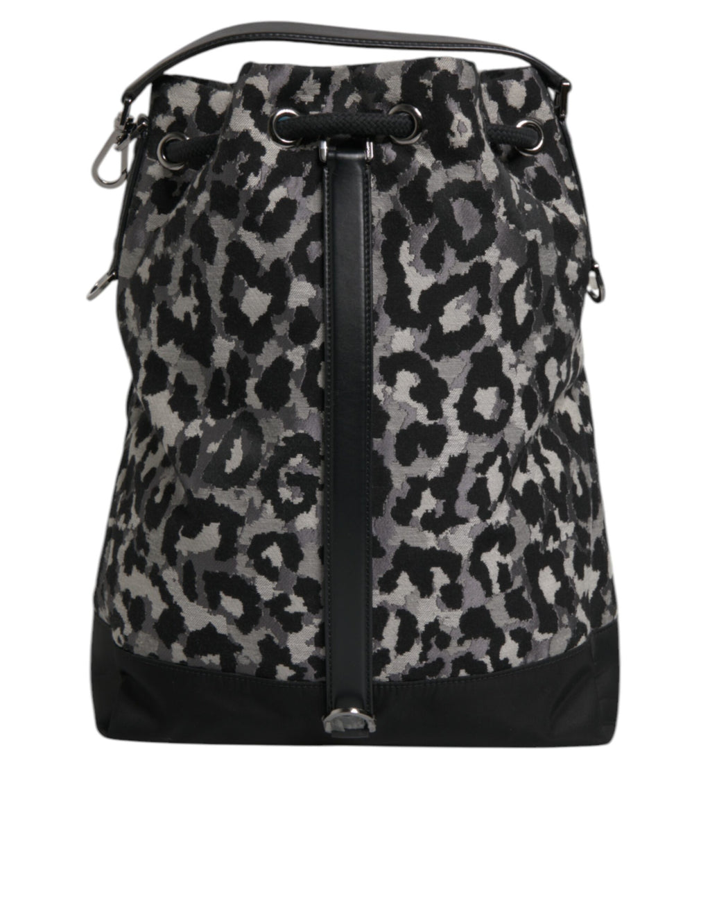 Mehrfarbige Hobo-Umhängetasche aus Jacquard mit Leopardenmuster von Dolce &amp; Gabbana