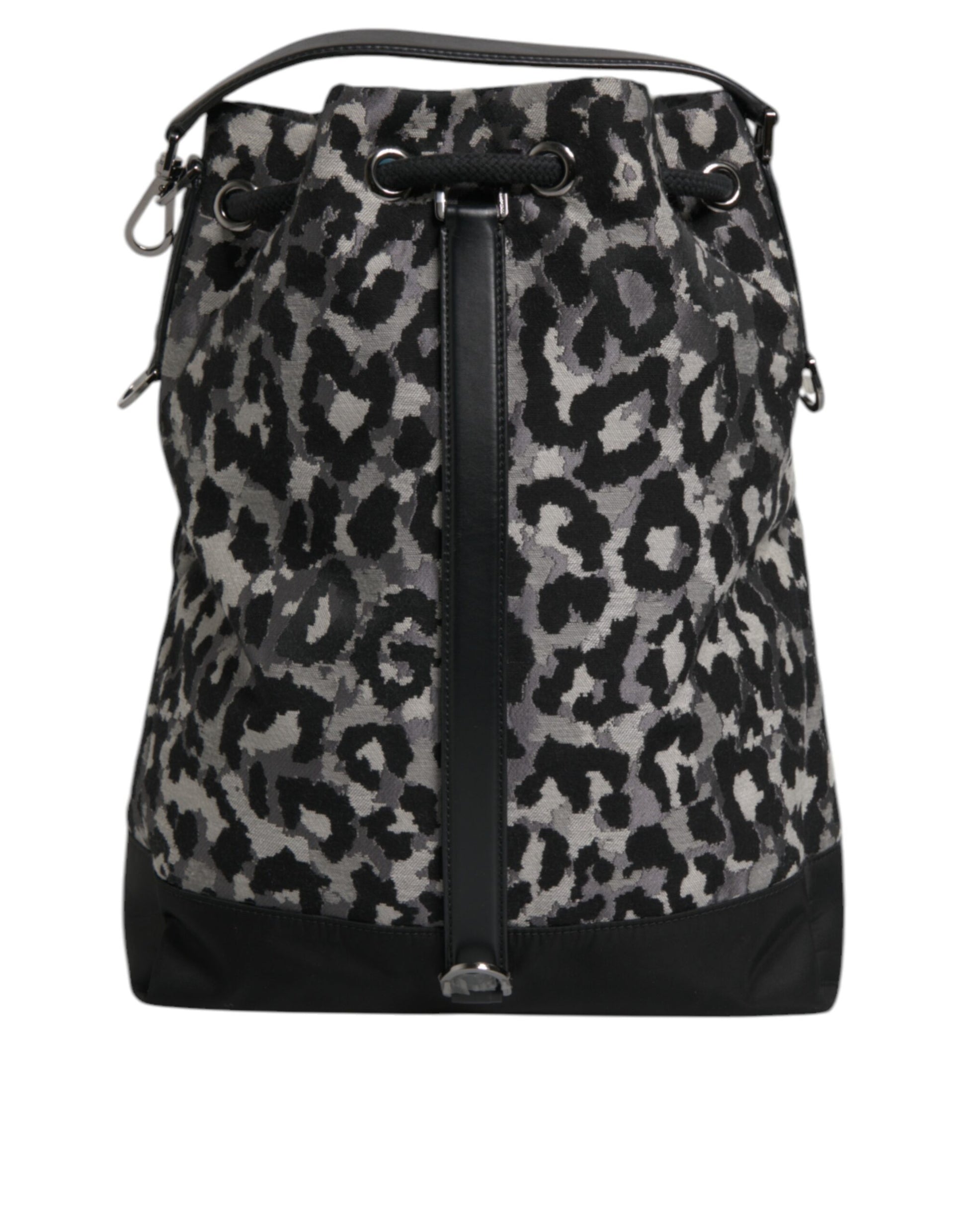 Mehrfarbige Hobo-Umhängetasche aus Jacquard mit Leopardenmuster von Dolce &amp; Gabbana