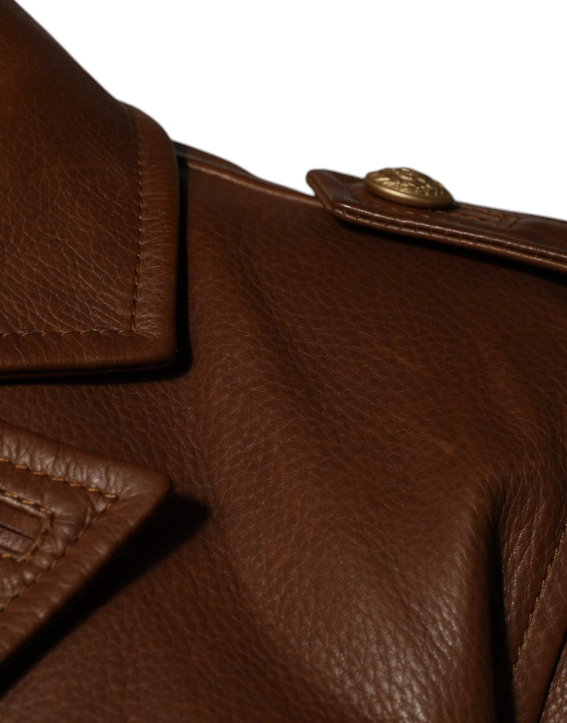Dolce & Gabbana Brown Leather Jackets for Men additional view