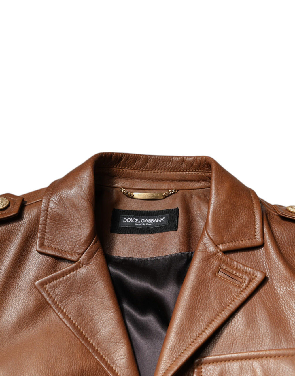 Dolce & Gabbana Brown Leather Jackets for Men additional view