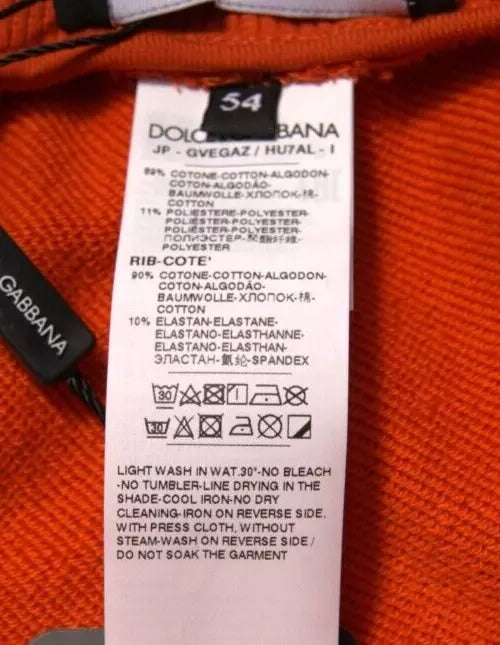 Shorts bermudas Dolce & Gabbana en coton mélangé orange pour homme