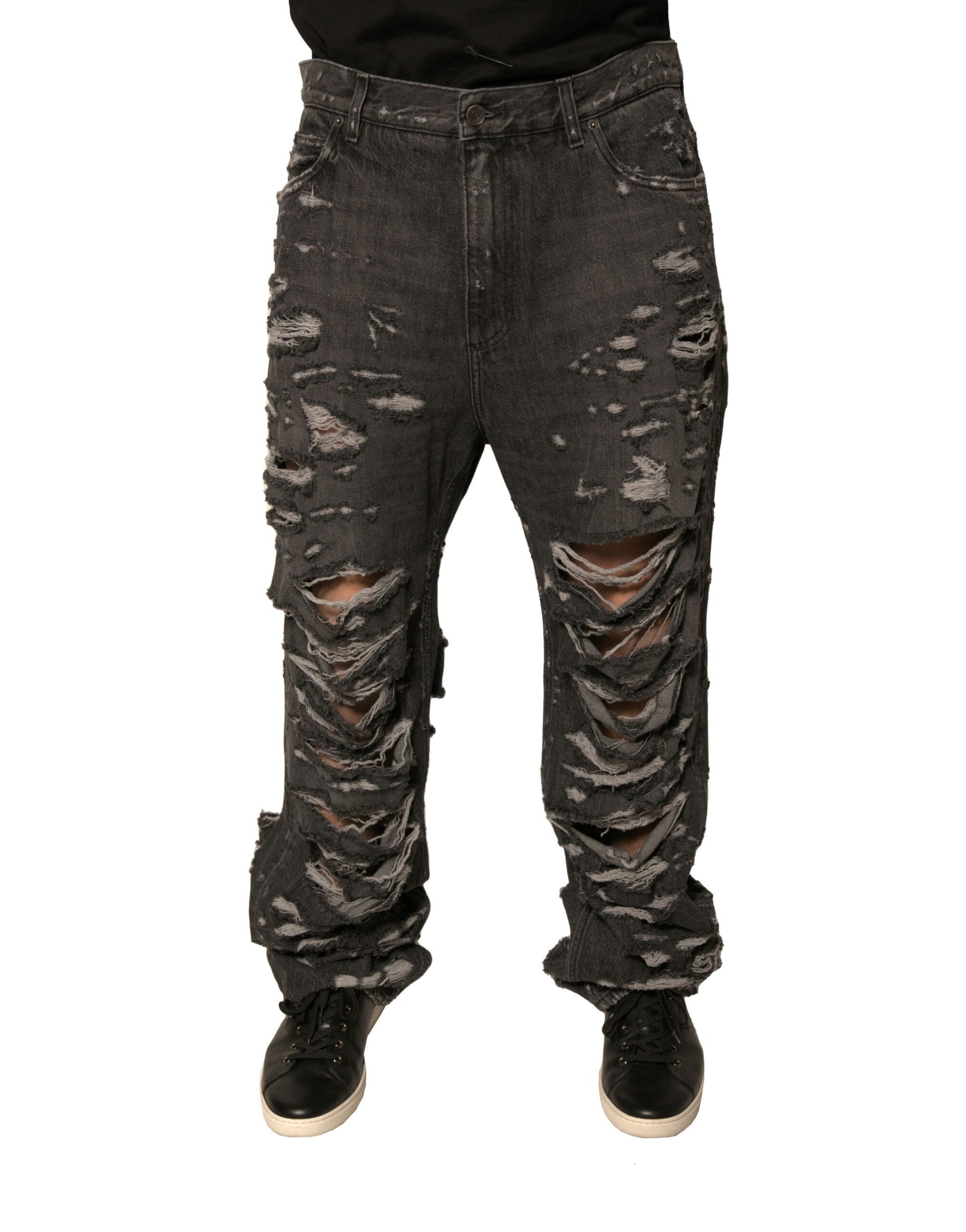 Dolce & Gabbana Grey Straight Leg Jeans for Men alternate view