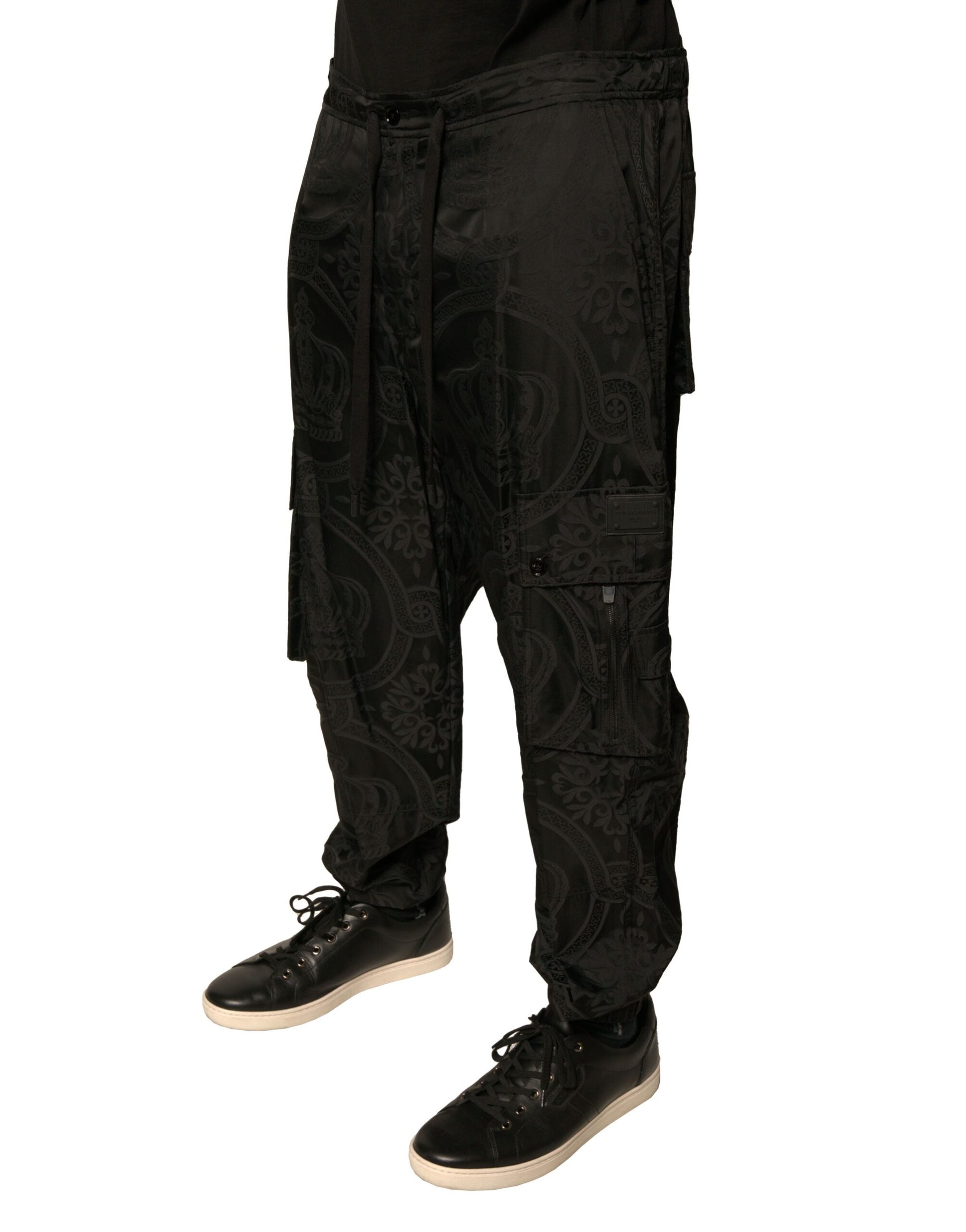 Dolce & Gabbana Black Athletic Pants for Men detail view