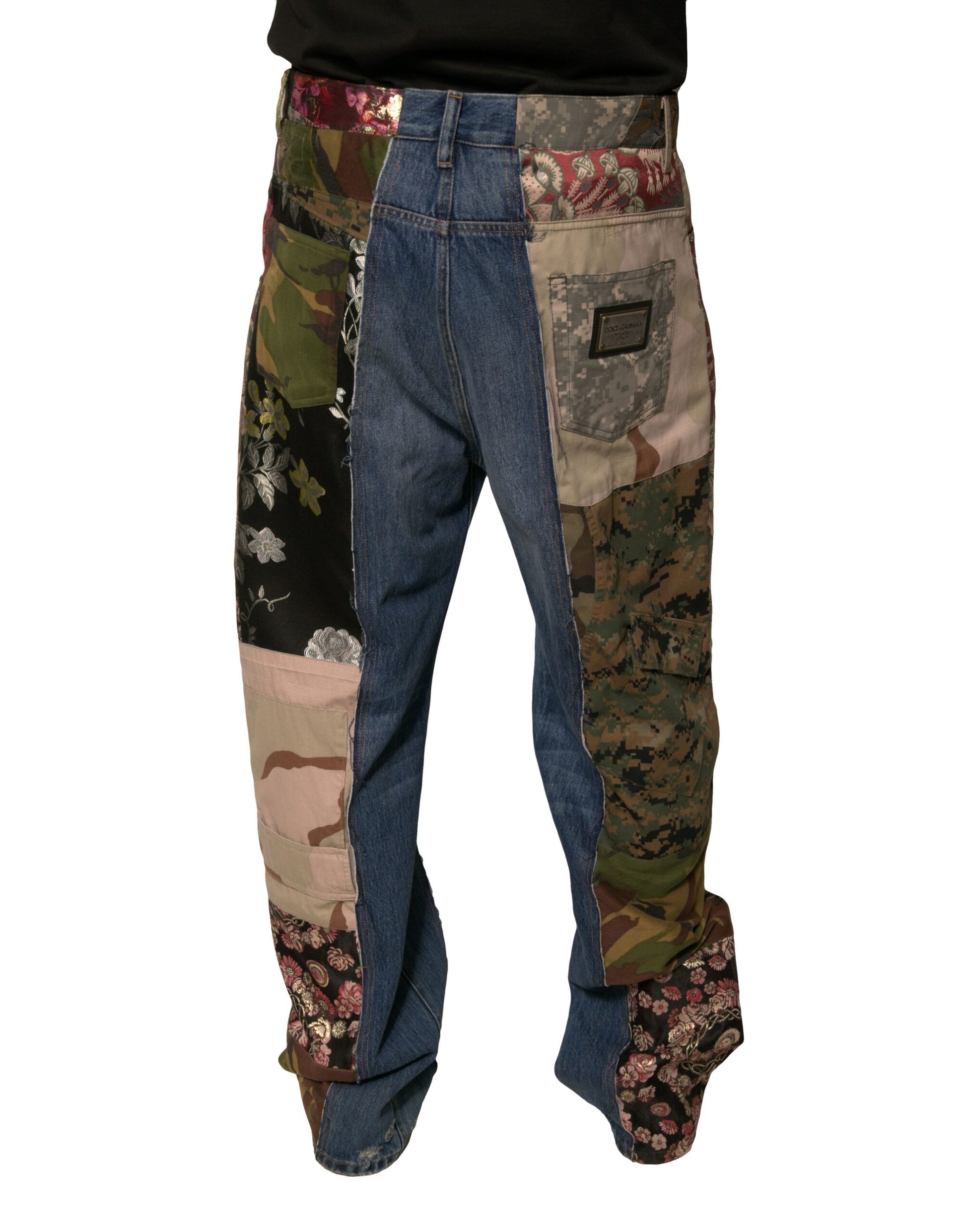 Dolce & Gabbana Blue Straight Leg Jeans for Men side view