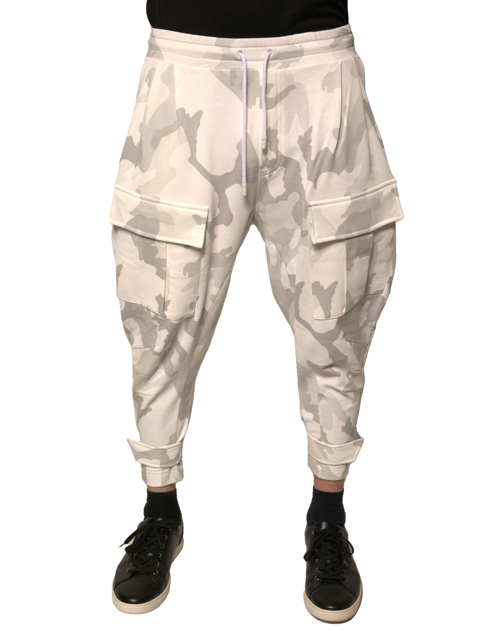 Dolce & Gabbana White Cargo Pants for Men