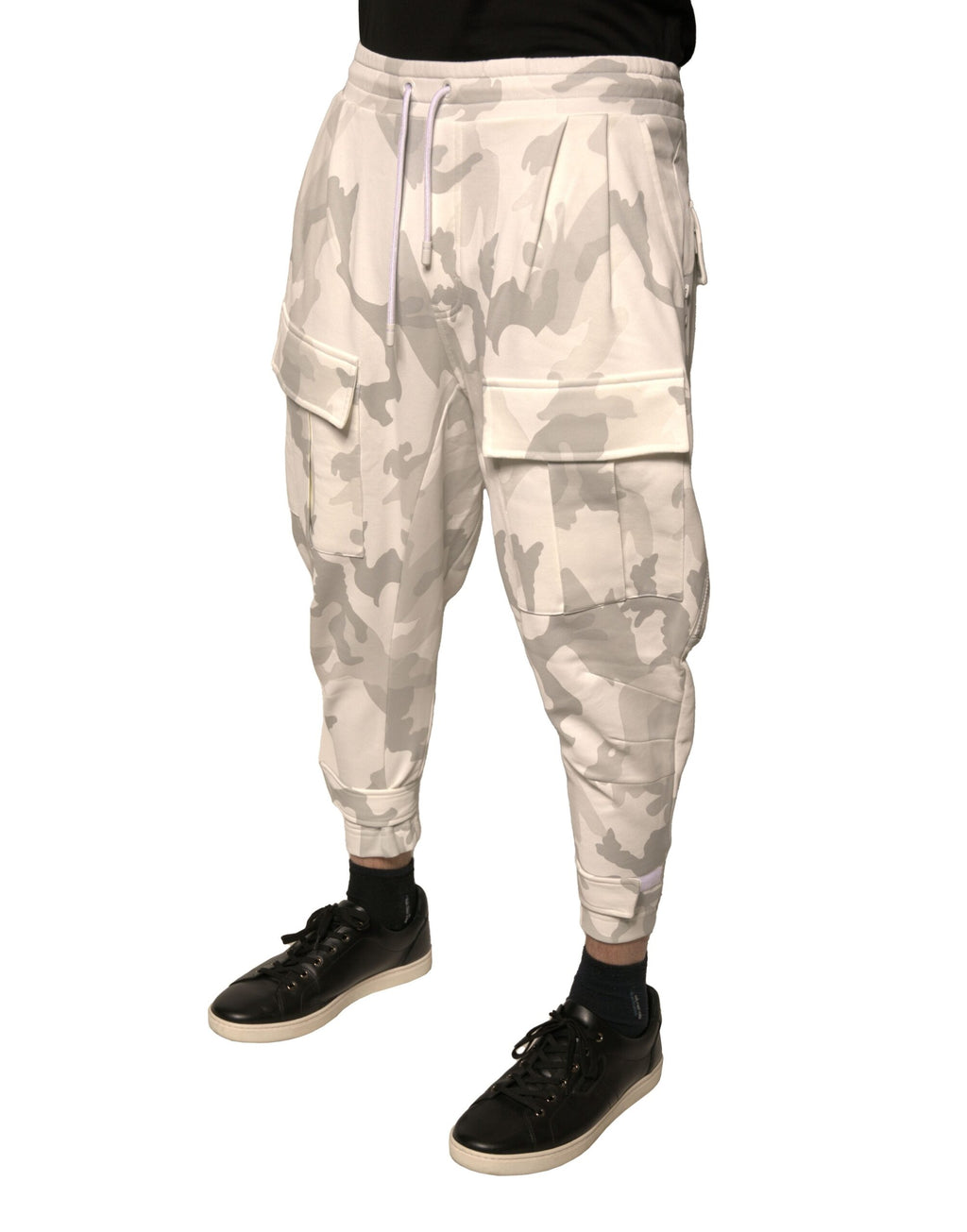 Dolce & Gabbana White Cargo Pants for Men detail view
