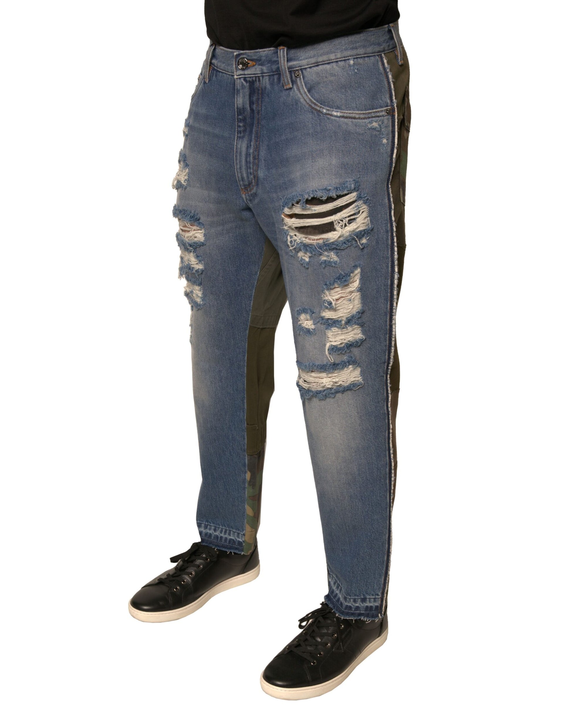 Dolce & Gabbana Blue Straight Leg Jeans for Men detail view