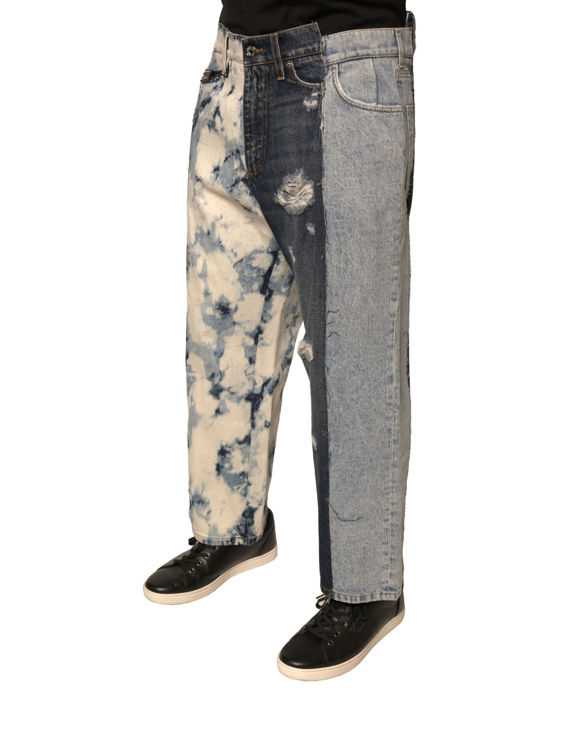 Dolce & Gabbana Multicolor Straight Leg Jeans for Men detail view