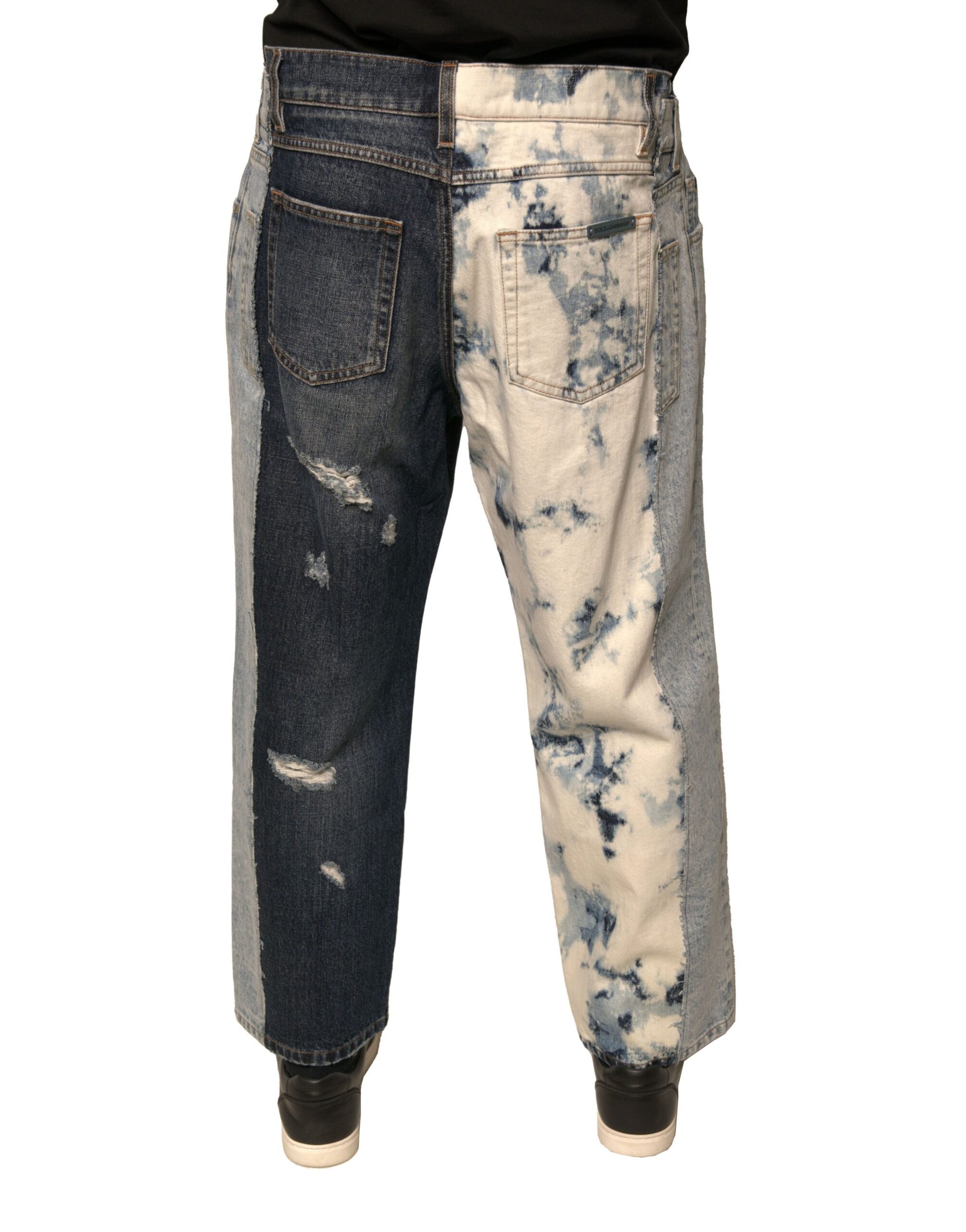 Dolce & Gabbana Multicolor Straight Leg Jeans for Men side view