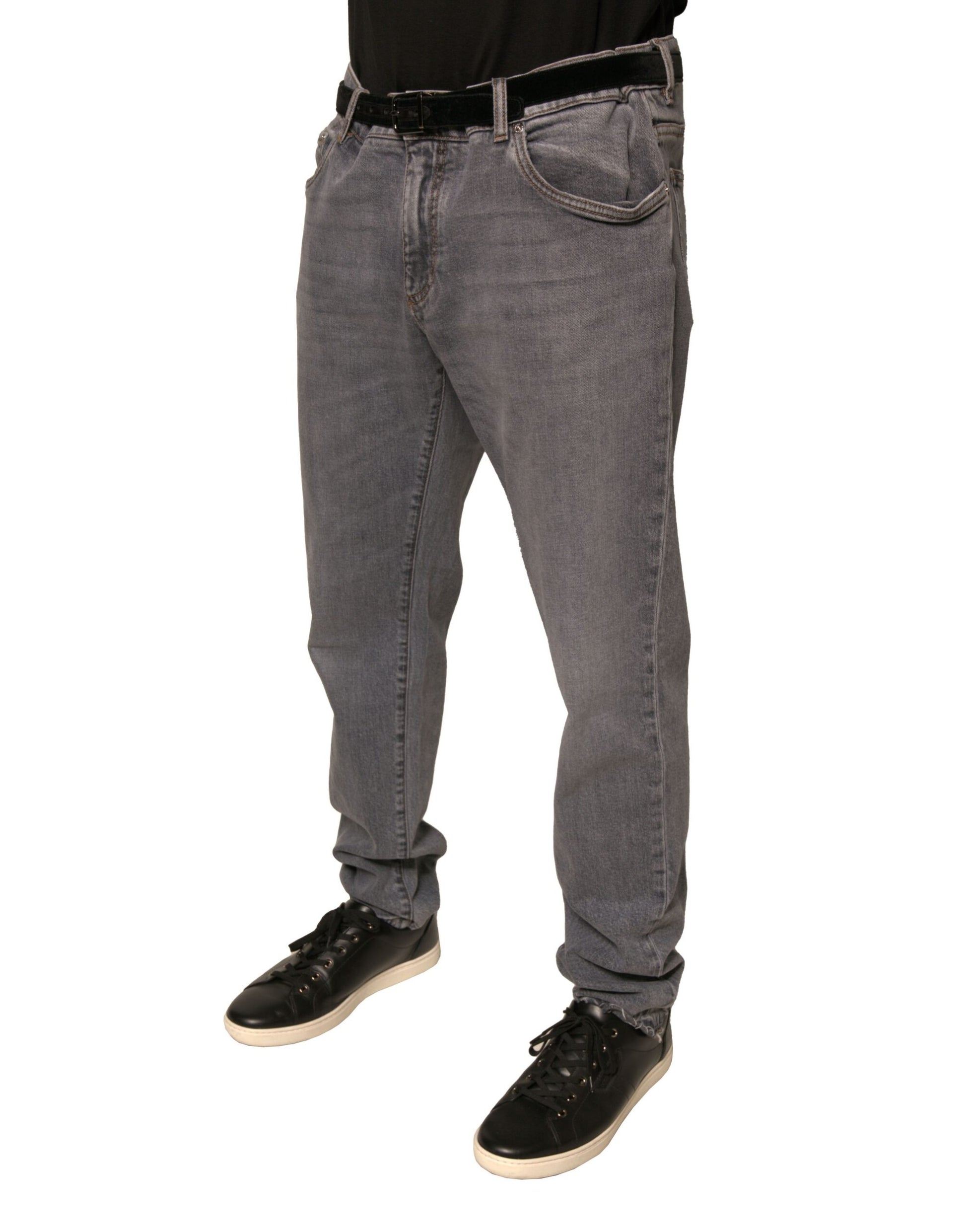 Dolce & Gabbana Grey Skinny Jeans for Men detail view
