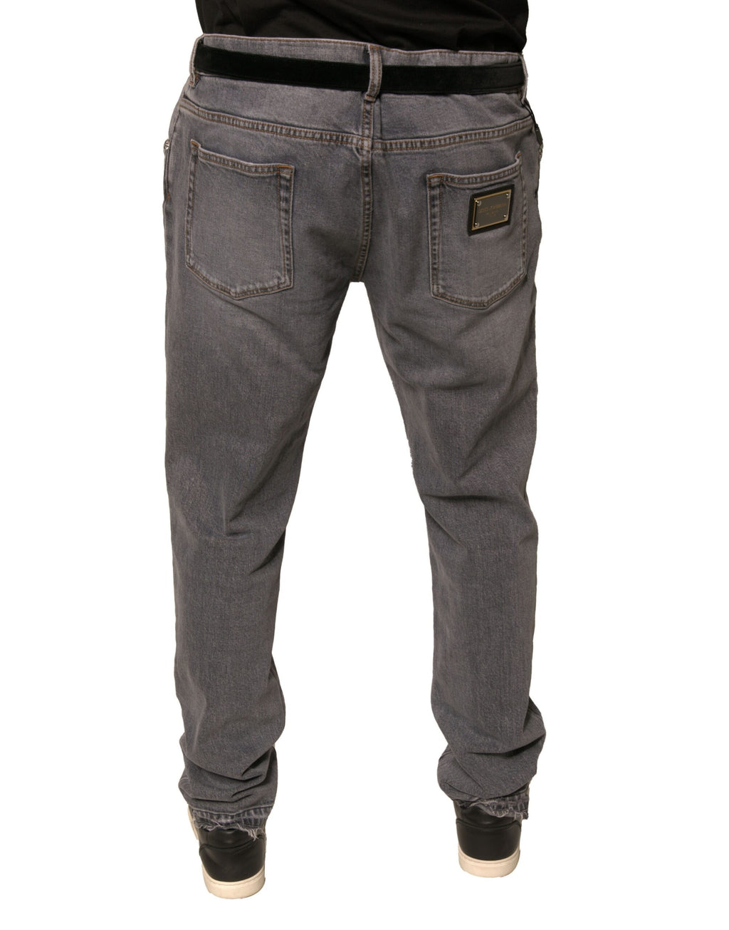 Dolce & Gabbana Grey Skinny Jeans for Men side view