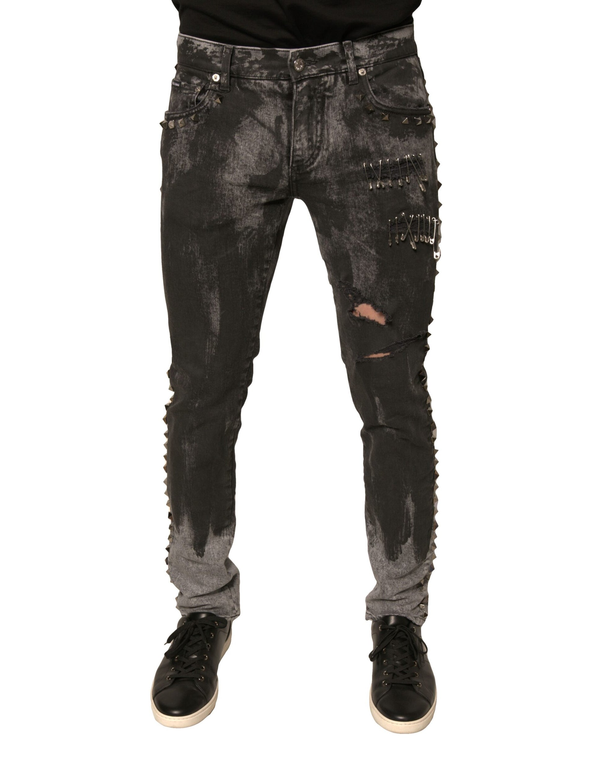 Dolce & Gabbana Grey Skinny Jeans for Men