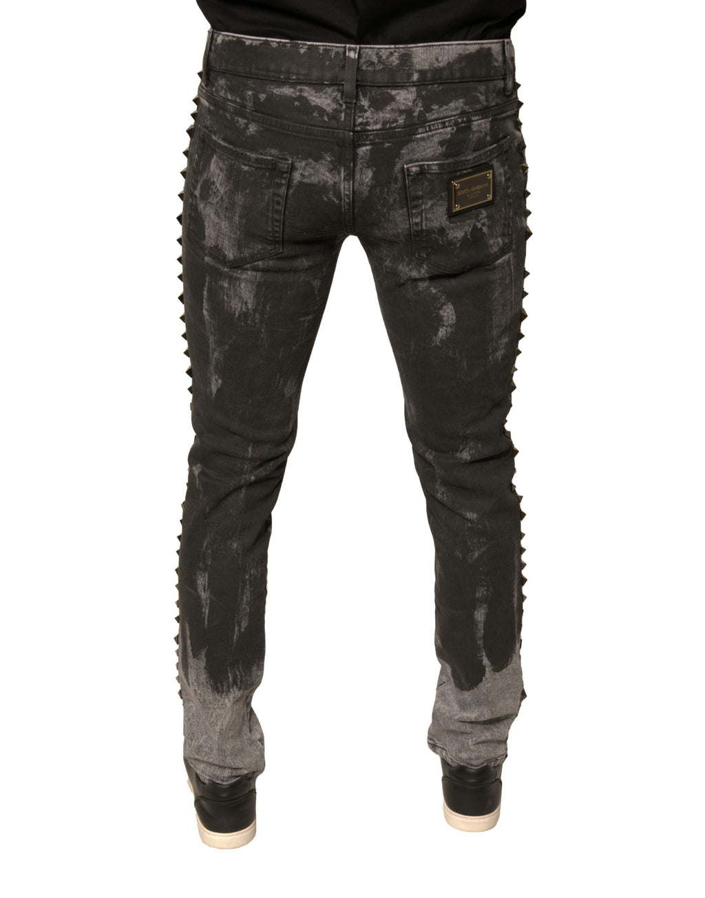 Dolce & Gabbana Grey Skinny Jeans for Men side view