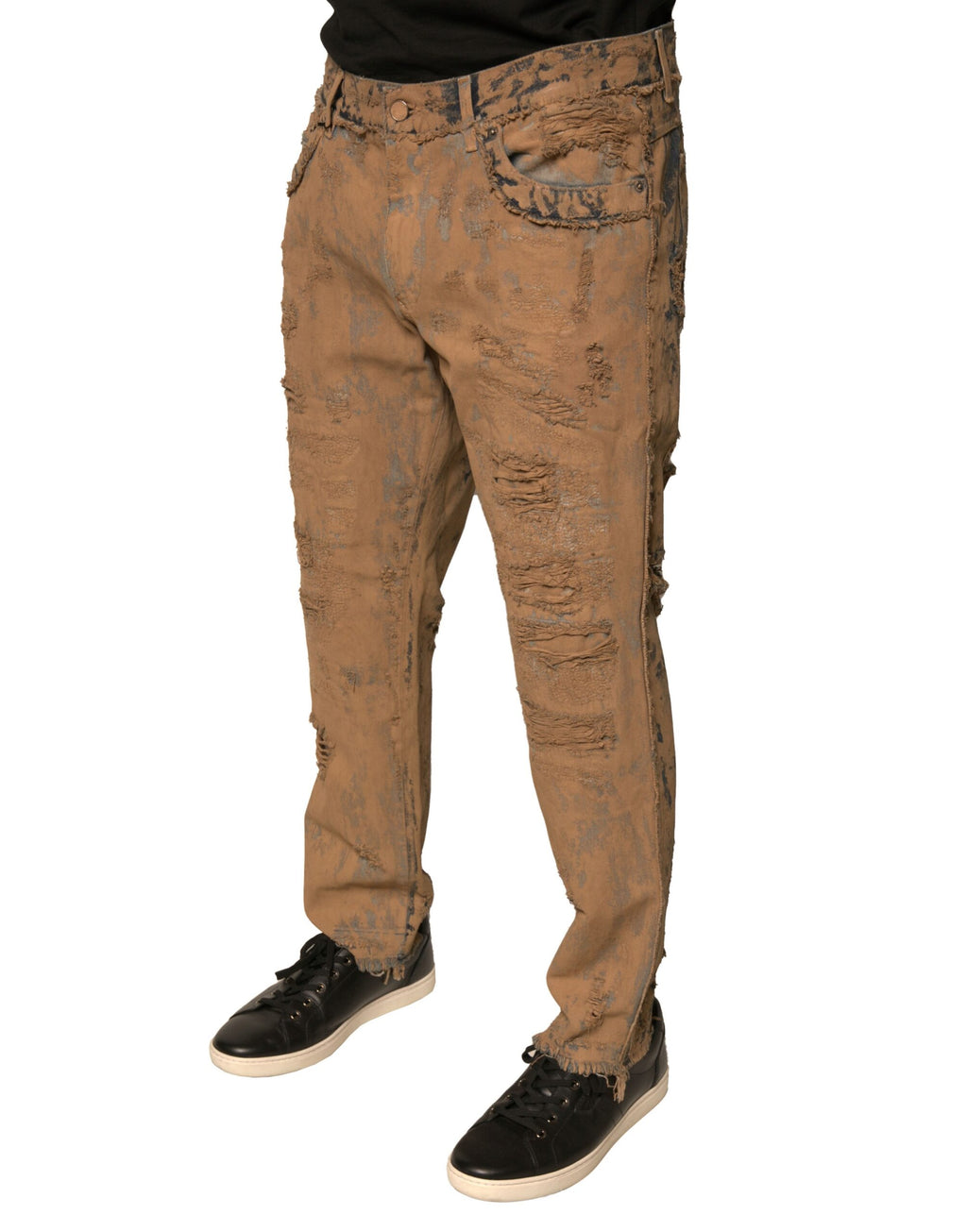 Dolce & Gabbana Brown Skinny Jeans for Men detail view