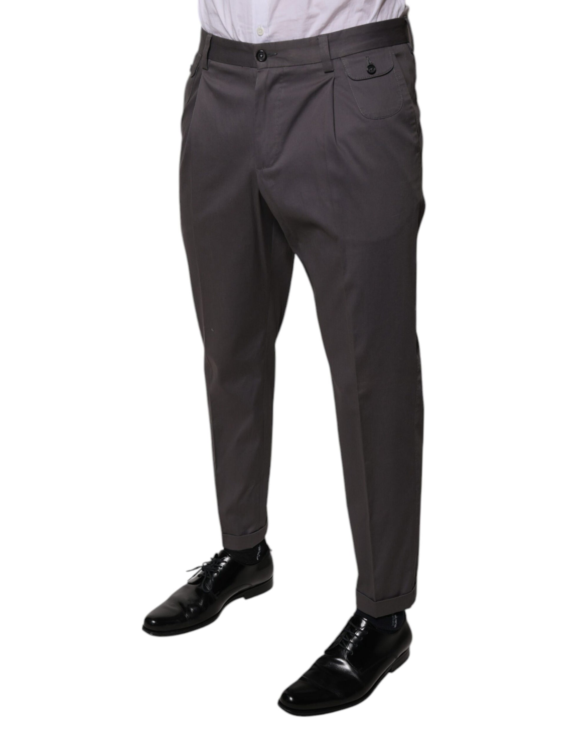 Dolce & Gabbana Grey Dress Pants for Men detail view