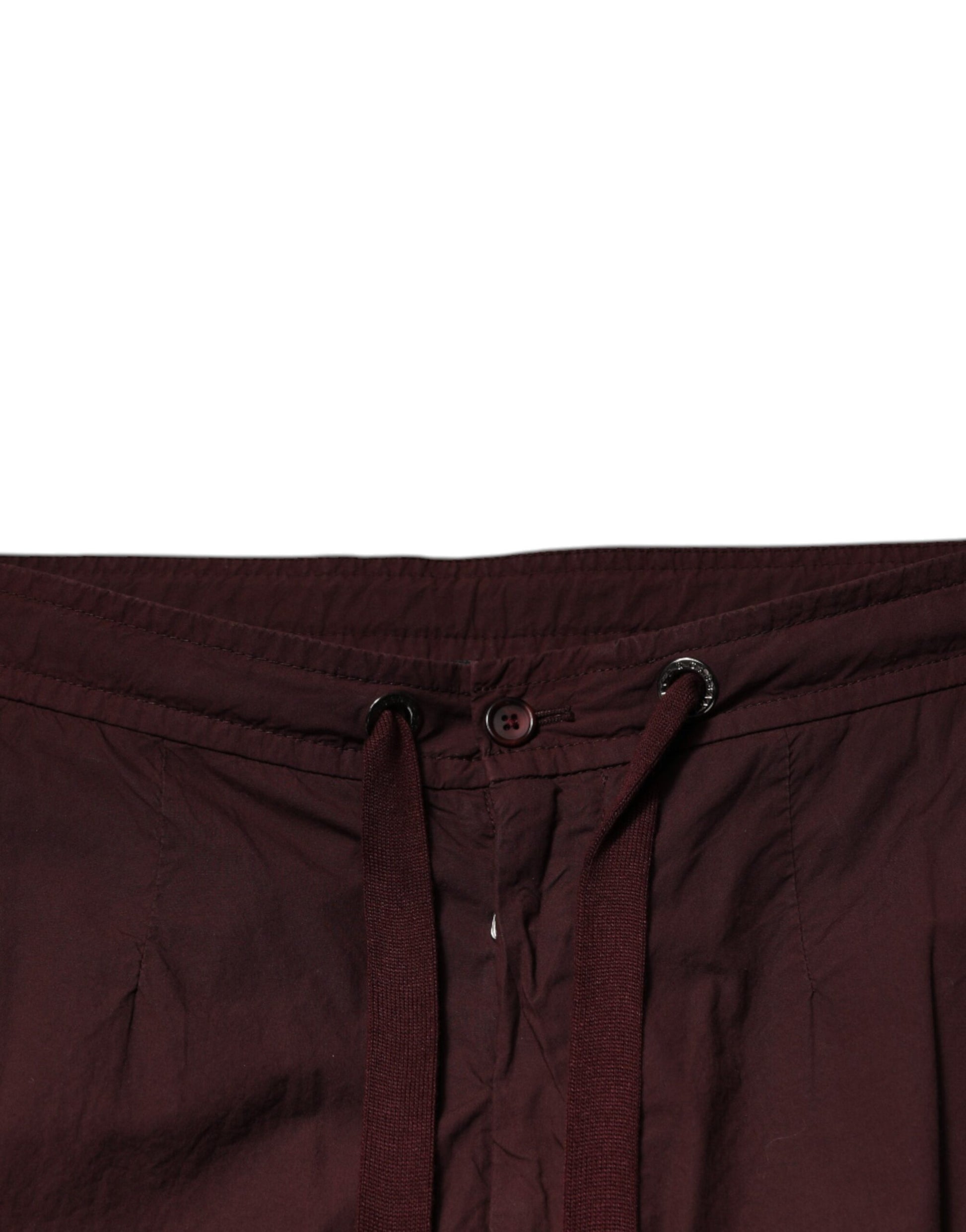 Pantalon de jogging cargo en coton bordeaux Dolce & Gabbana