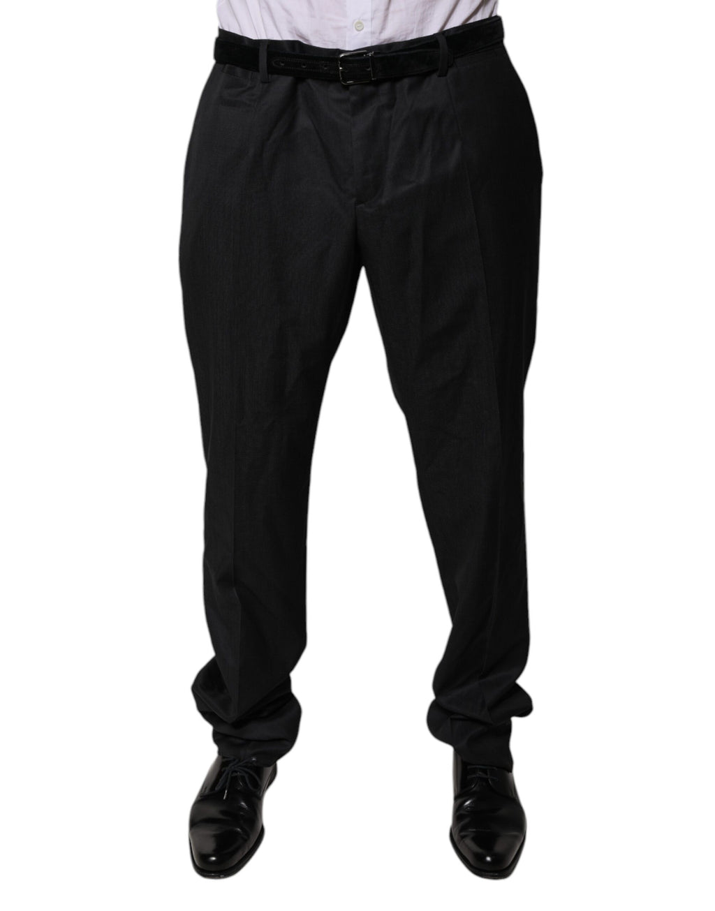 Pantalon de Costume Fuselé Noir en Laine Dolce & Gabbana
