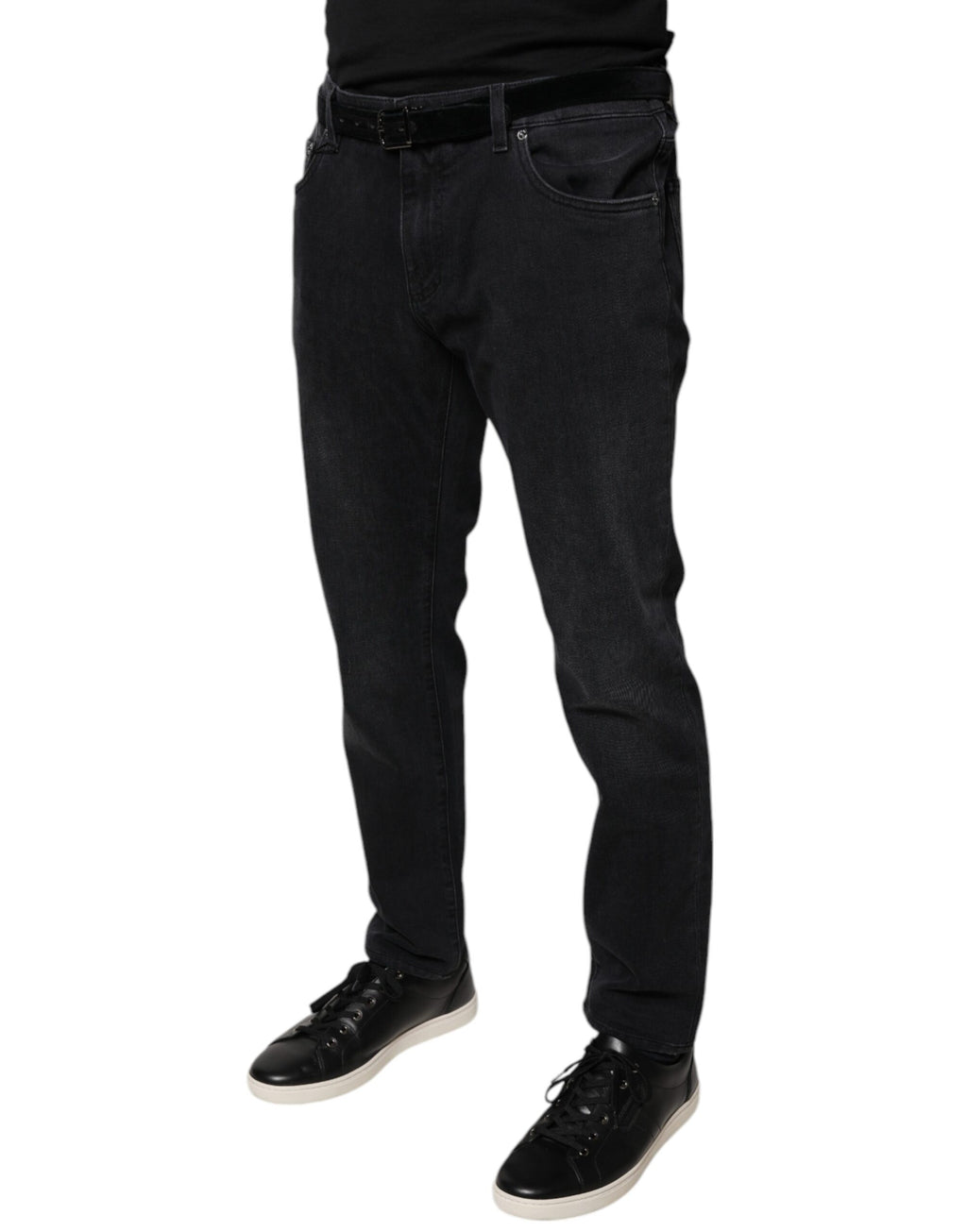 Dolce & Gabbana Black Skinny Jeans for Men detail view