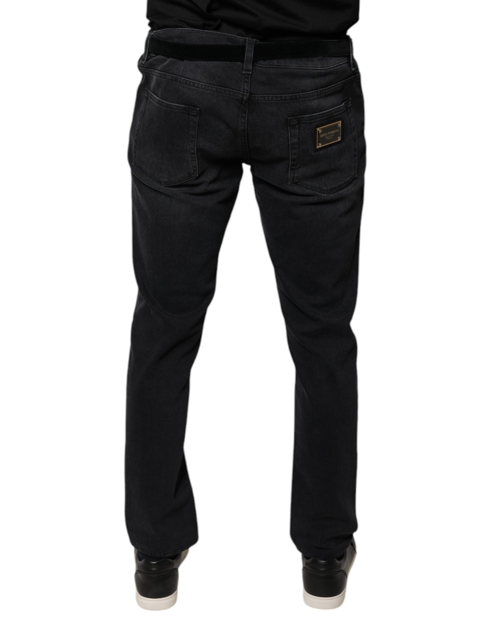 Dolce & Gabbana Black Skinny Jeans for Men side view