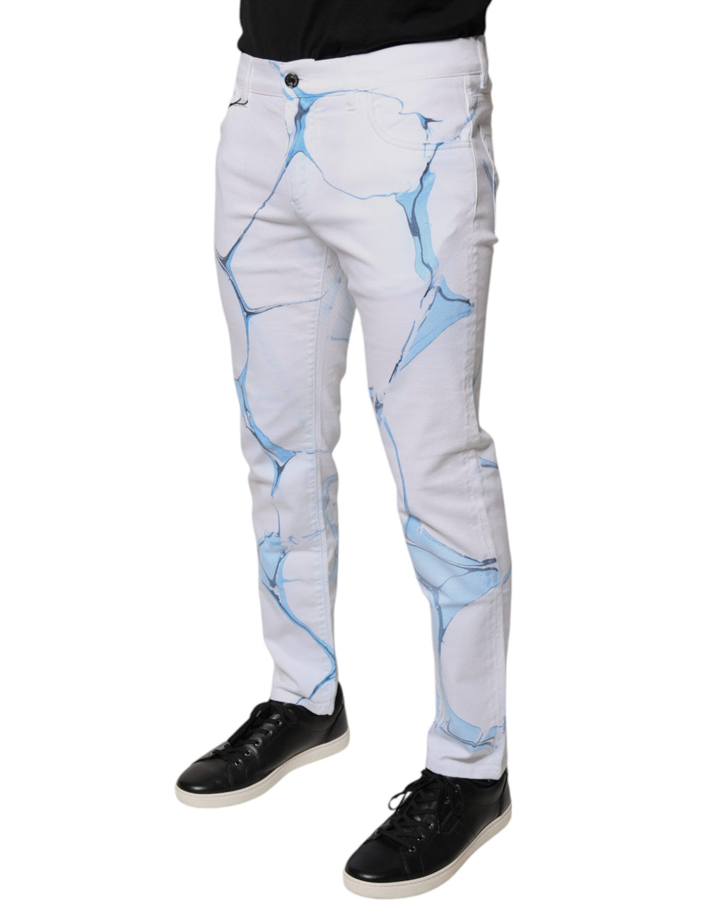 Dolce & Gabbana White Skinny Jeans for Men detail view