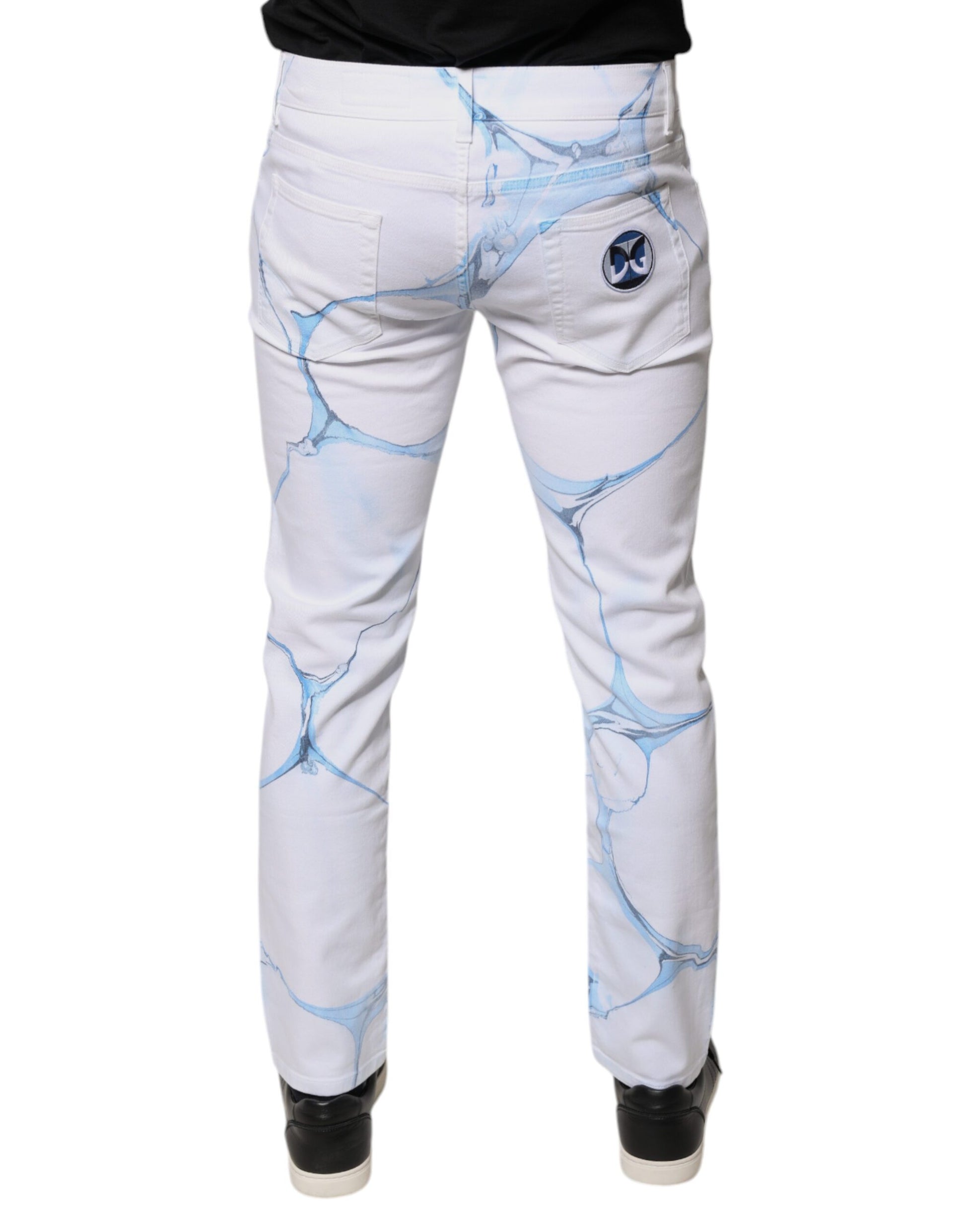 Dolce & Gabbana White Skinny Jeans for Men side view