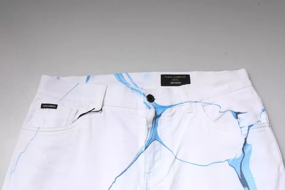 Dolce & Gabbana White Skinny Jeans for Men additional view