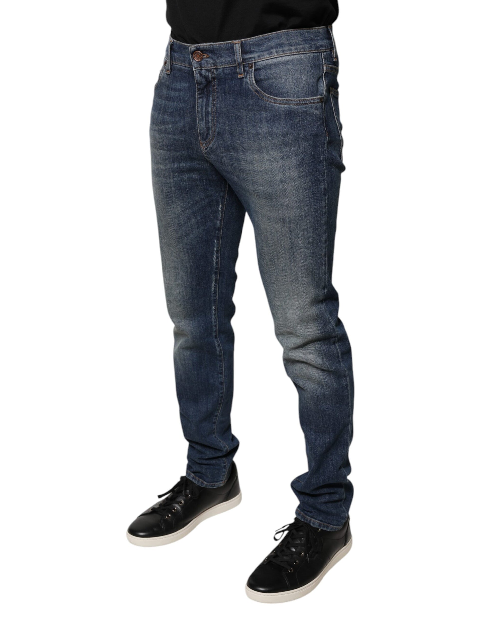 Dolce & Gabbana Blue Skinny Jeans for Men detail view