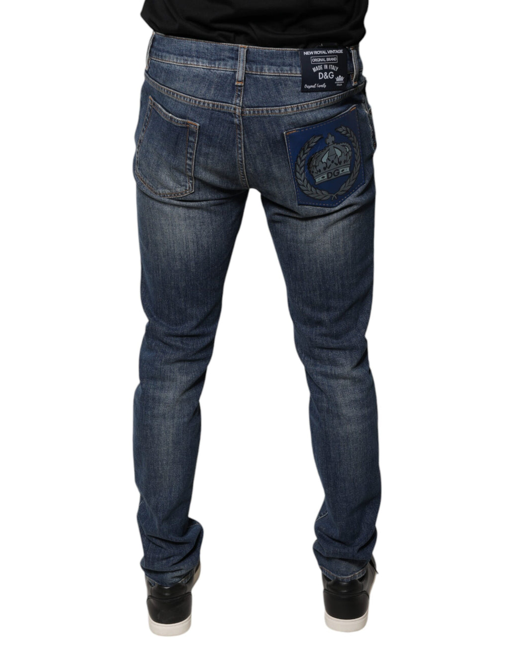 Dolce & Gabbana Blue Skinny Jeans for Men side view