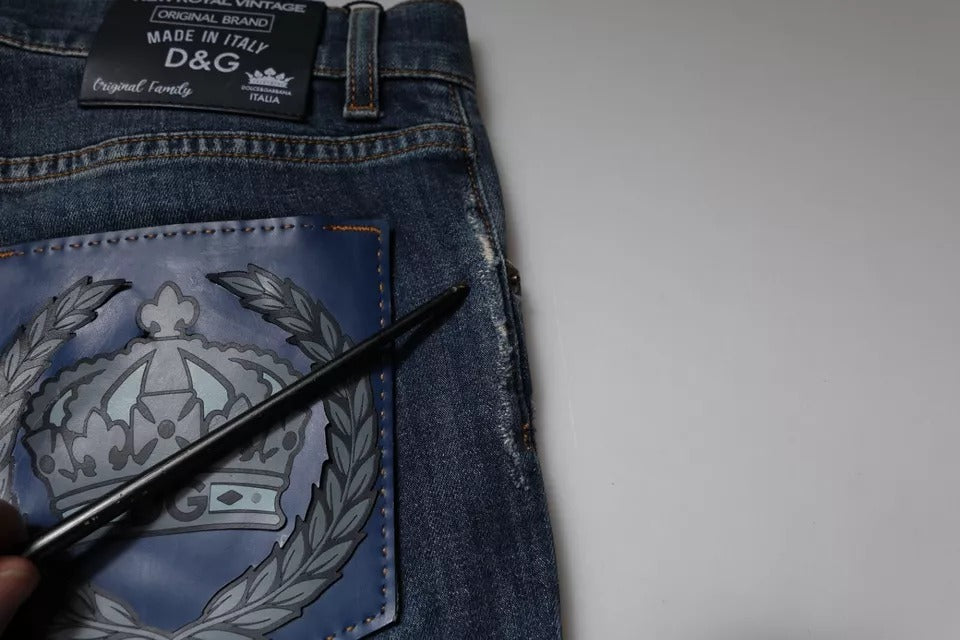 Dolce & Gabbana Blue Skinny Jeans for Men additional view