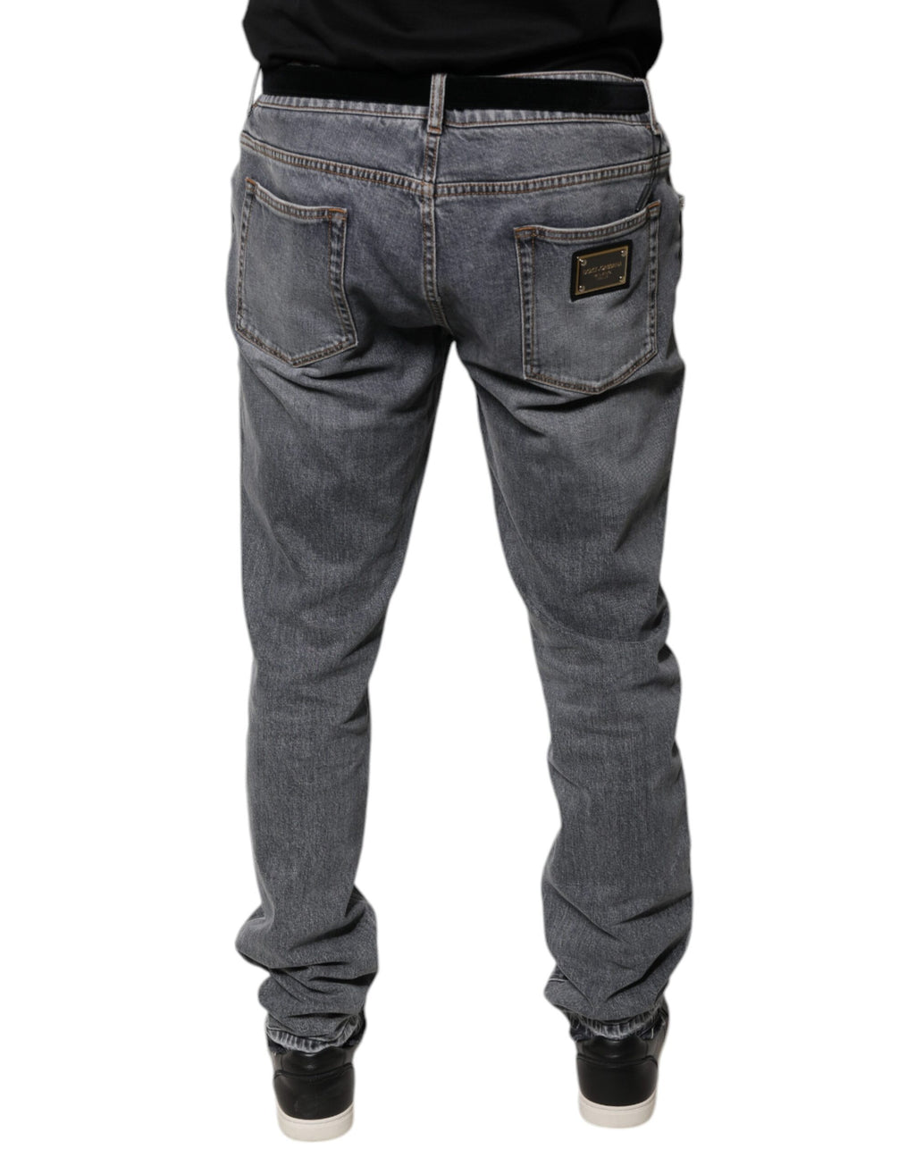 Dolce & Gabbana Grey Skinny Jeans for Men side view