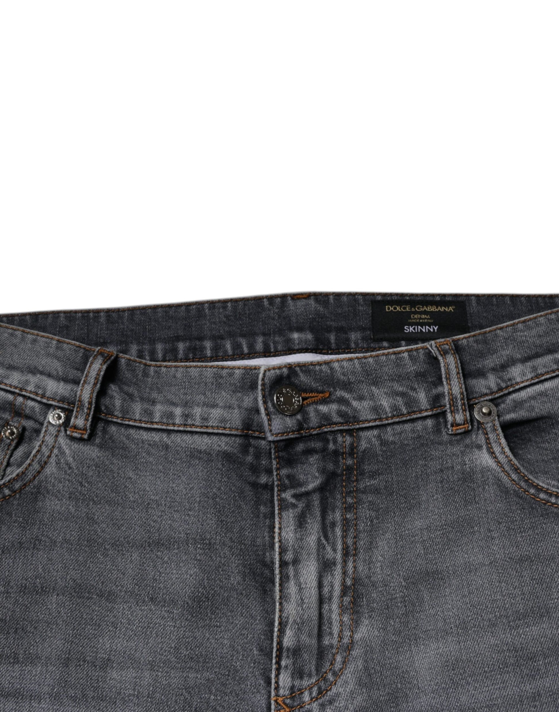 Dolce & Gabbana Grey Skinny Jeans for Men additional view