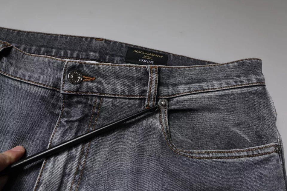 Dolce & Gabbana Grey Skinny Jeans for Men additional view