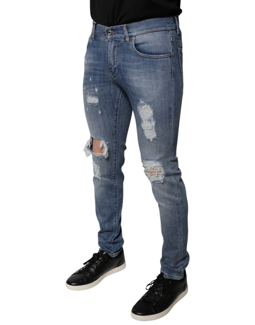 Dolce & Gabbana Blue Skinny Jeans for Men detail view
