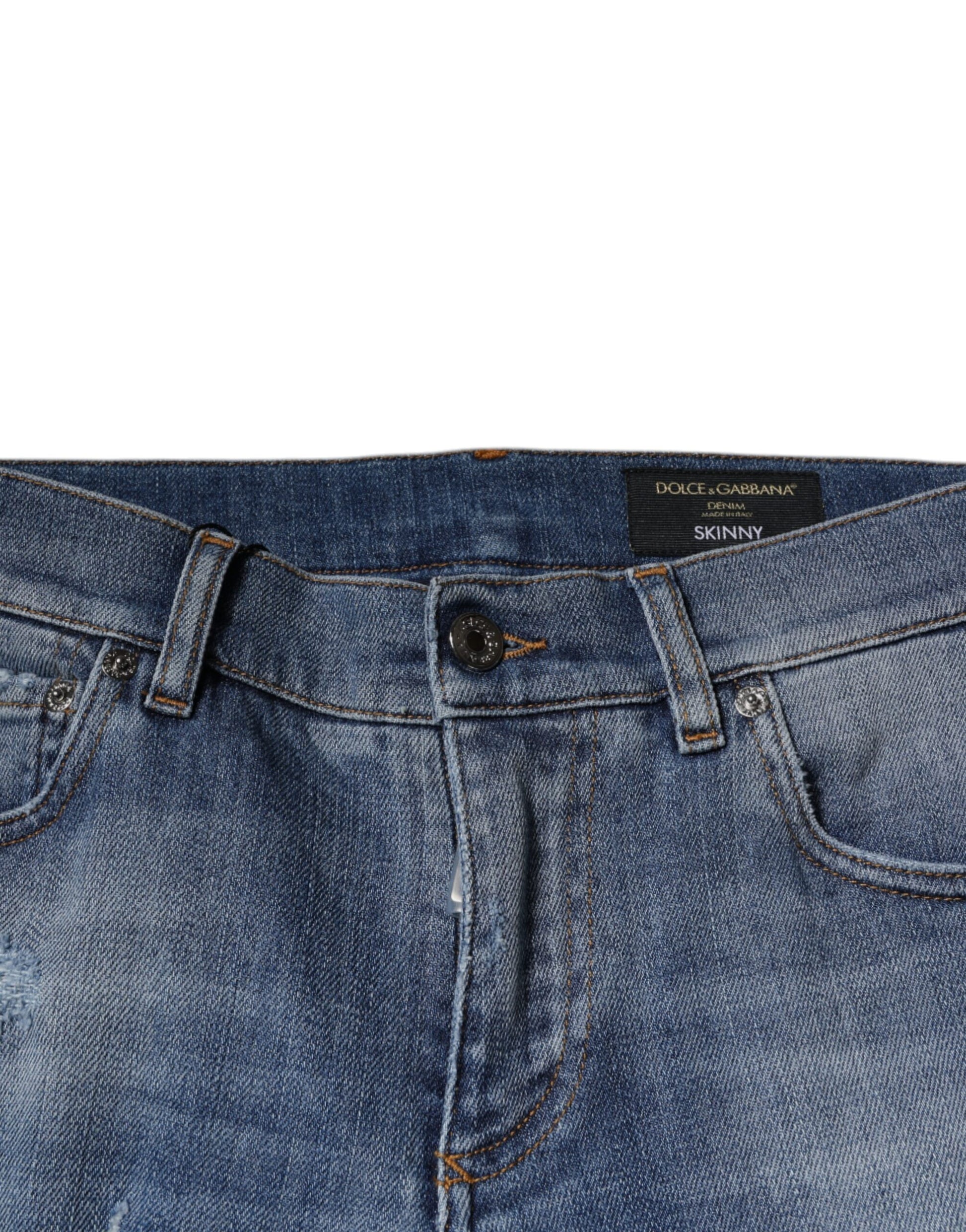 Dolce & Gabbana Blue Skinny Jeans for Men additional view