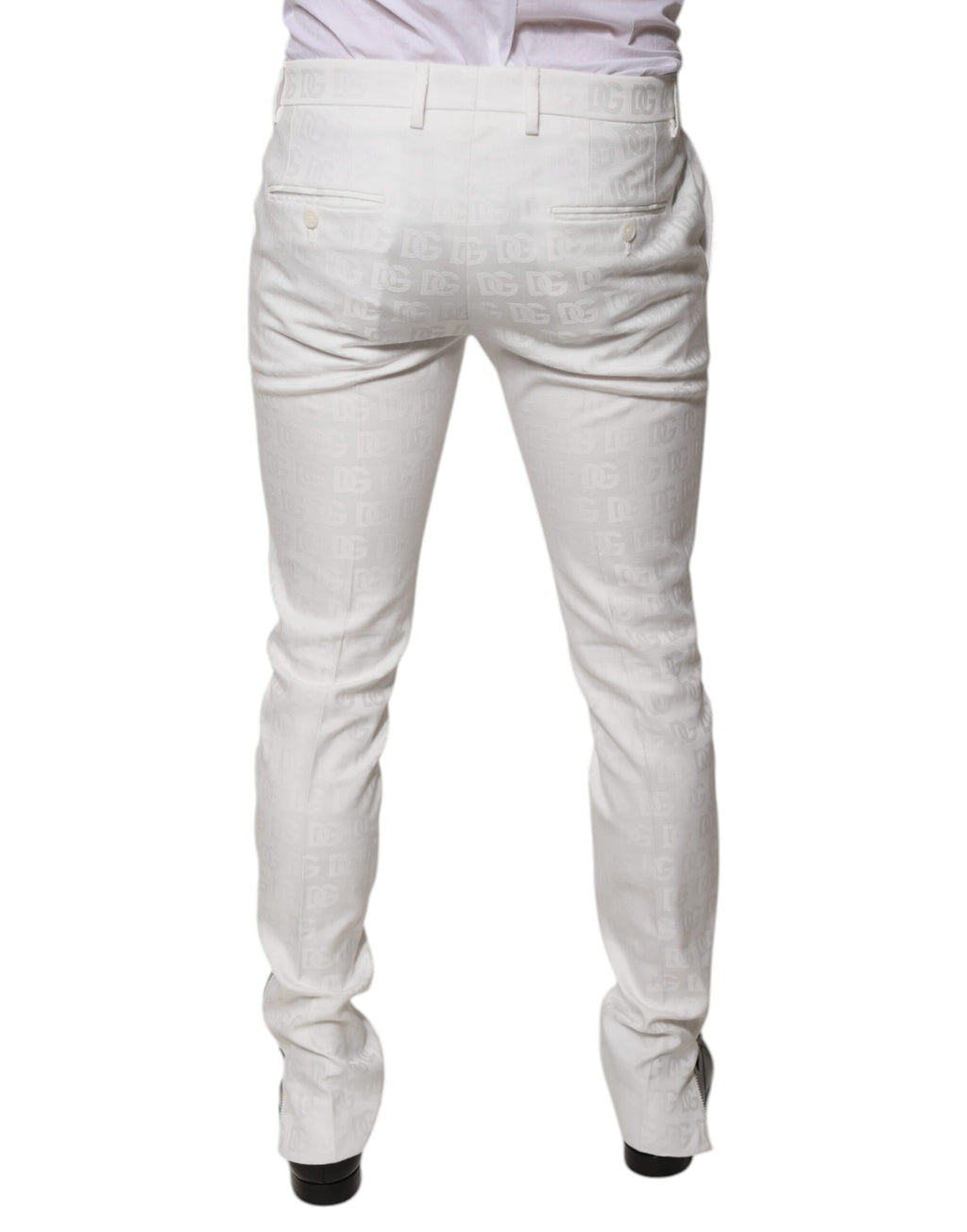 Dolce & Gabbana White Dress Pants for Men side view
