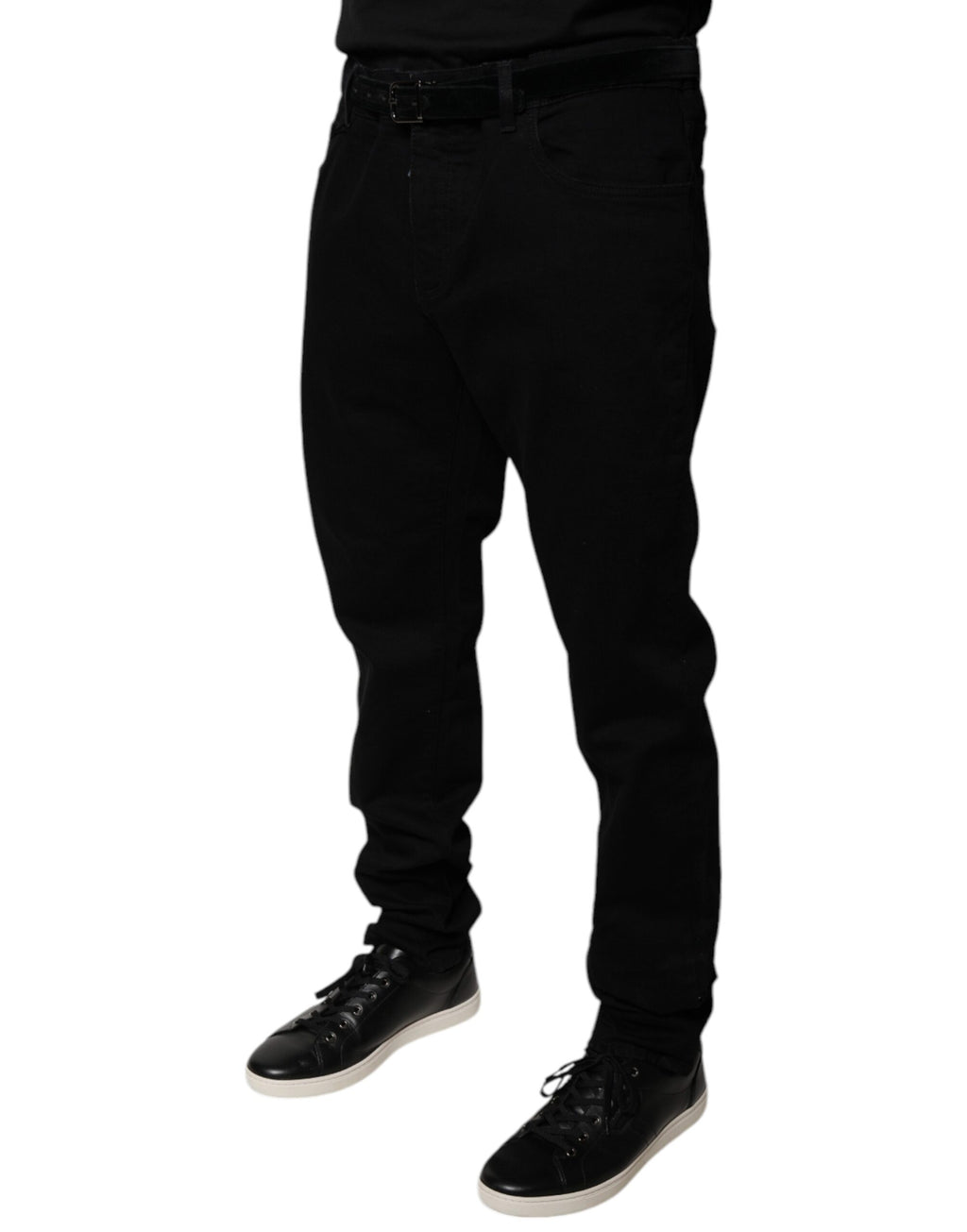 Dolce & Gabbana Black Skinny Jeans for Men detail view